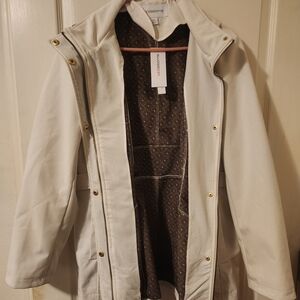 NWT Liz Claiborne Hooded Jacket In PXL Crema